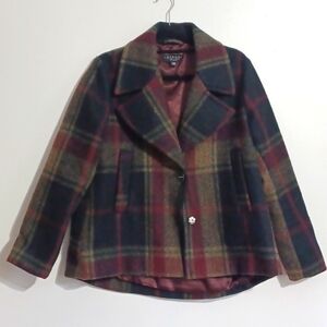 LAUNDRY By SHELLI plaid jacket.  Button & snap closure. Swing silhouette. Medium